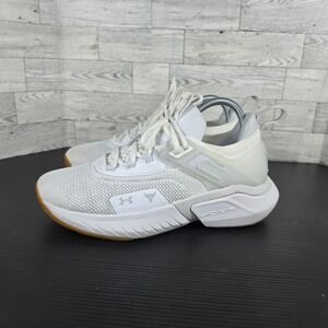 Under Armour Project Rock 5 White Gum Training Shoes 3025436-100 Womens 8